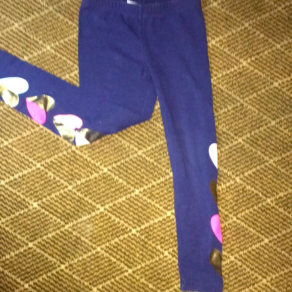Girls Cat & Jack navy heart leggings